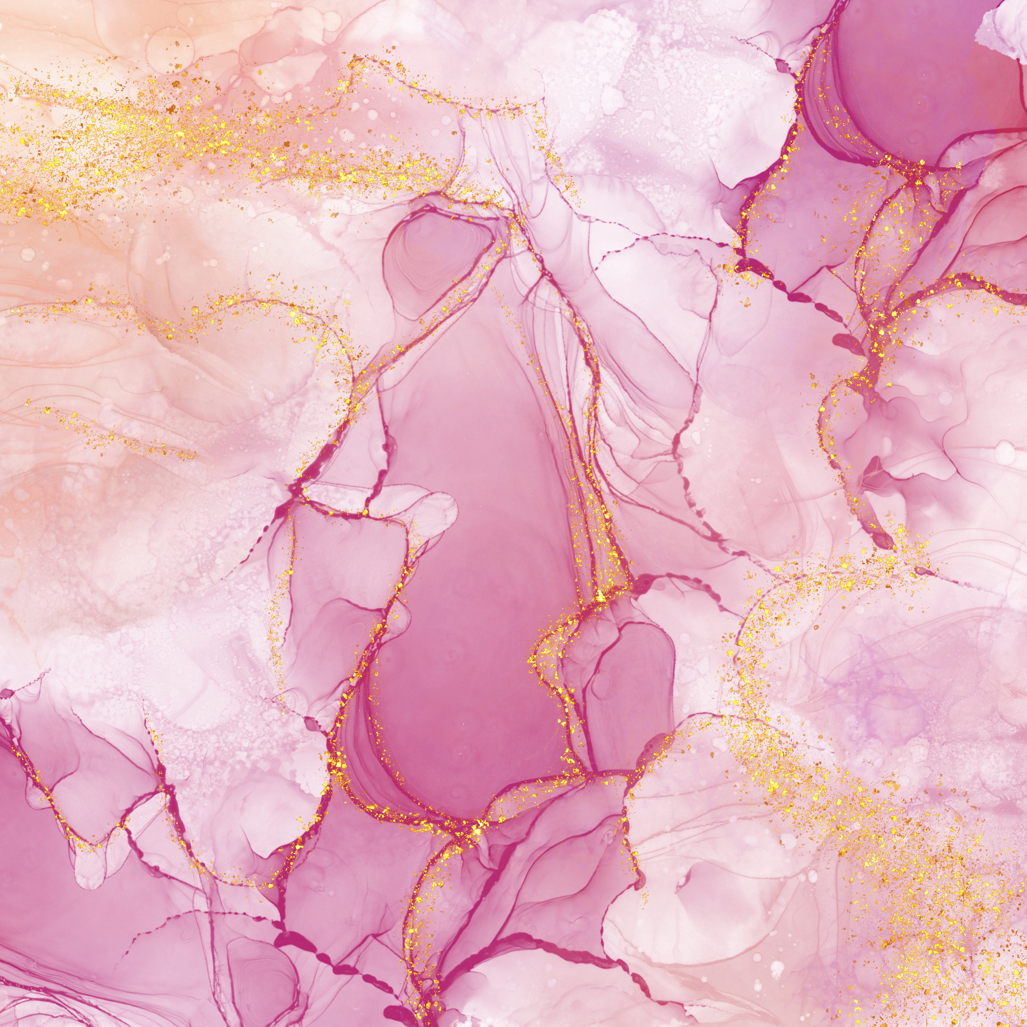Alcohol ink in pink gold